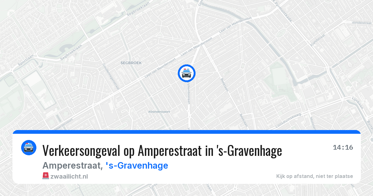 Verkeersongeval op Amperestraat in 's-Gravenhage — 2 jul 2026