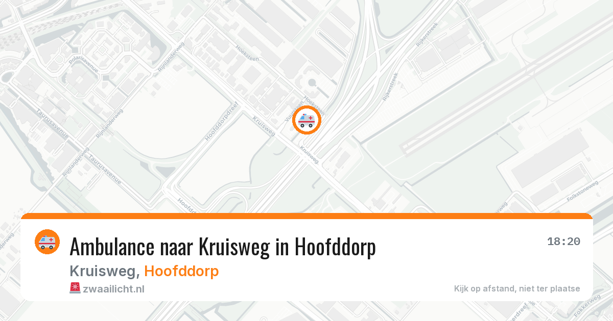 Ambulance naar Kruisweg in Hoofddorp — 25 jul 2026