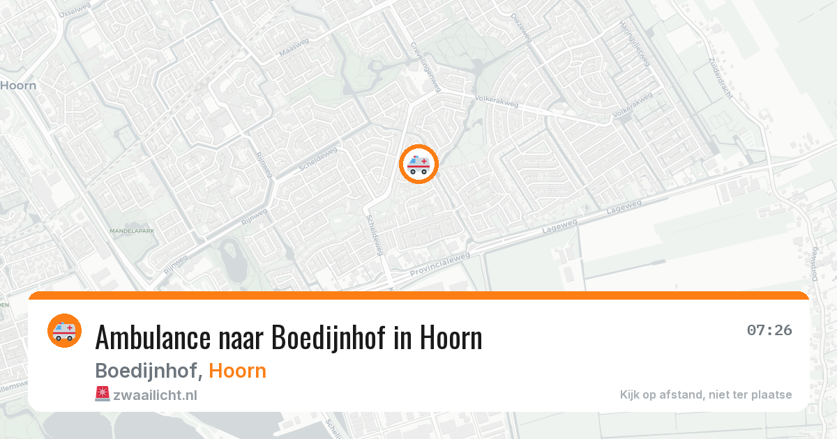 Ambulance naar Boedijnhof in Hoorn — 18 mrt 2026