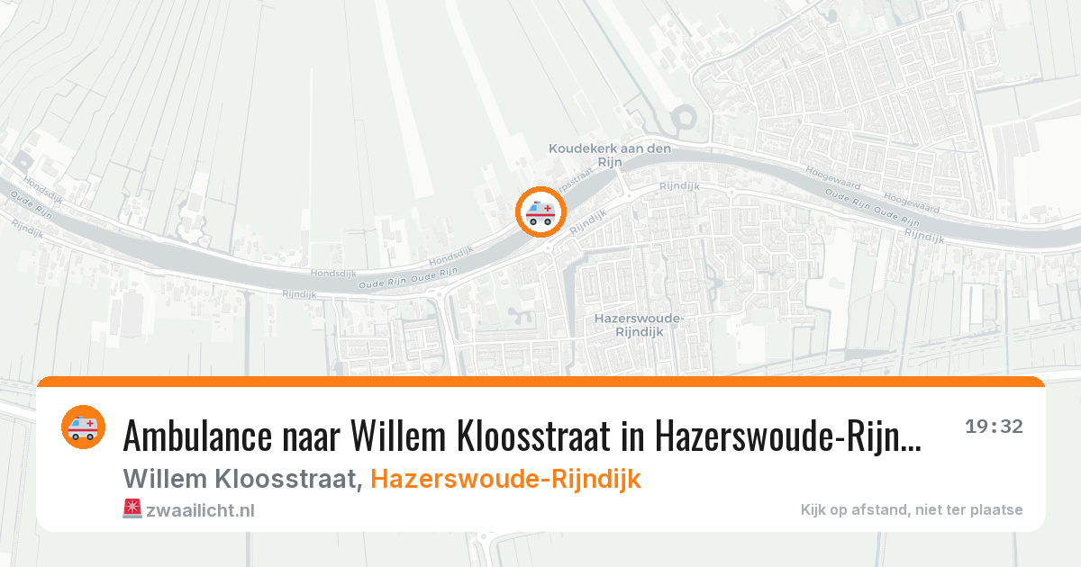 Ambulance naar Willem Kloosstraat in Hazerswoude-Rijndijk — 23 jun 2026