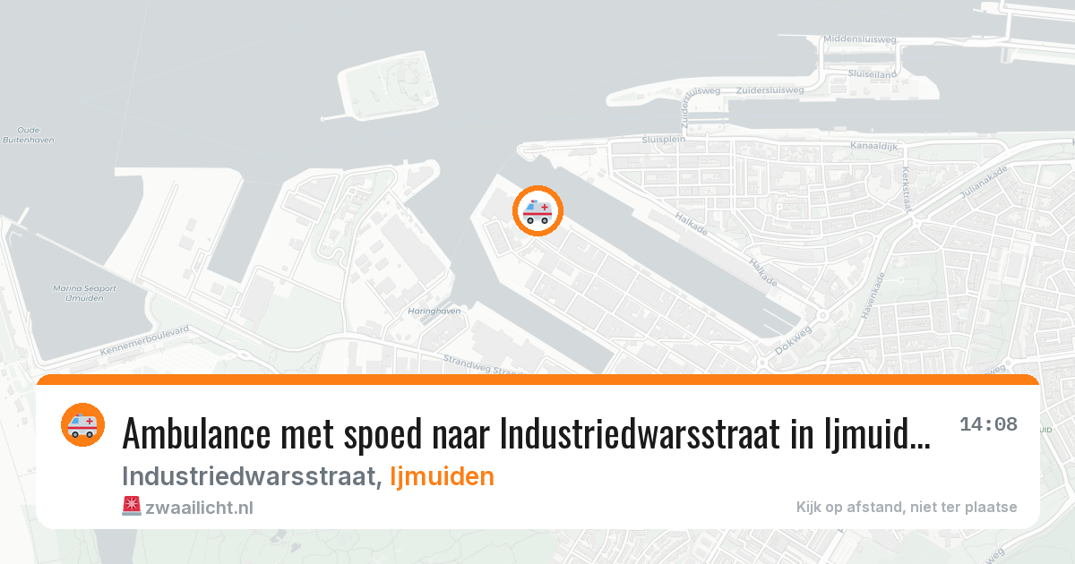 Ambulance met spoed naar Industriedwarsstraat in Ijmuiden — 13 jul 2026
