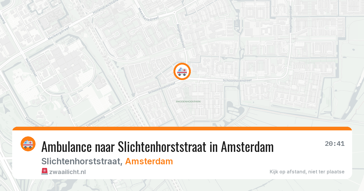 Ambulance naar Slichtenhorststraat in Amsterdam — 28 mei 2026