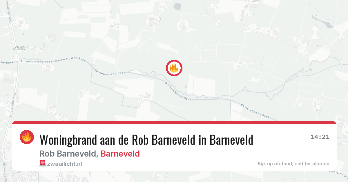 Woningbrand aan de Rob Barneveld in Barneveld — 26 mei 2026