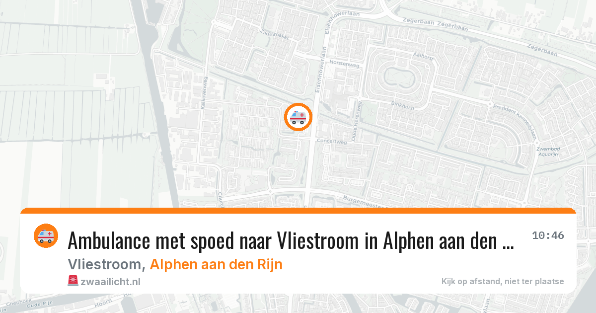 Ambulance met spoed naar Vliestroom in Alphen aan den Rijn — 31 jul 2026