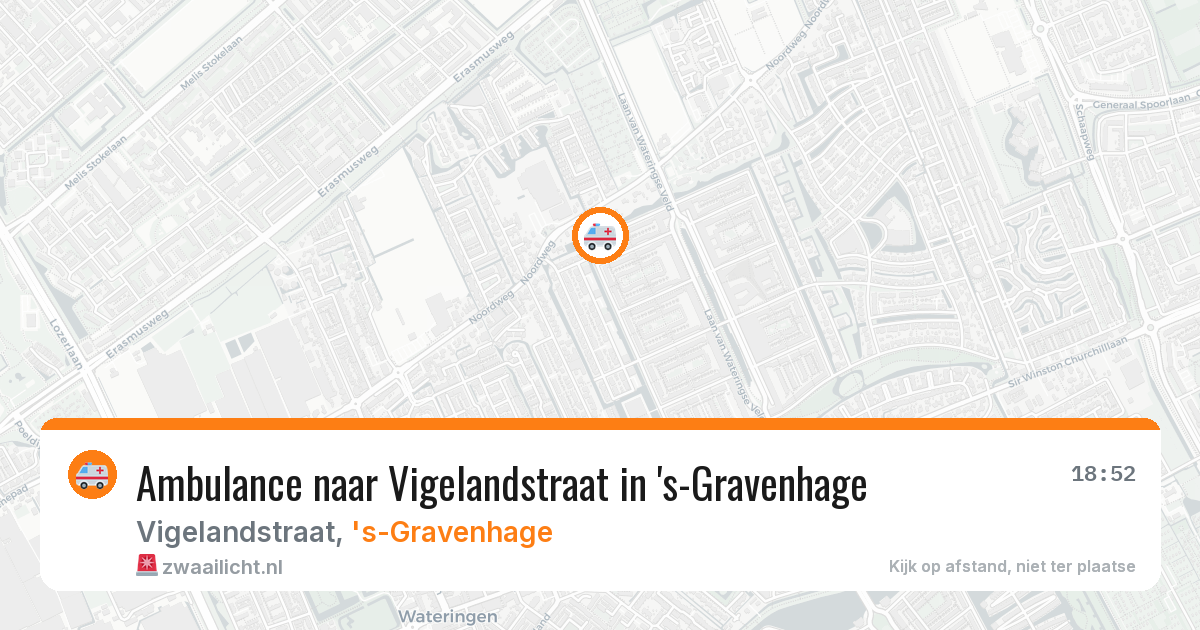 Ambulance naar Vigelandstraat in 's-Gravenhage — 9 jul 2026