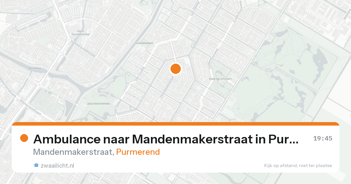Ambulance naar Mandenmakerstraat in Purmerend — 28 mei 2026