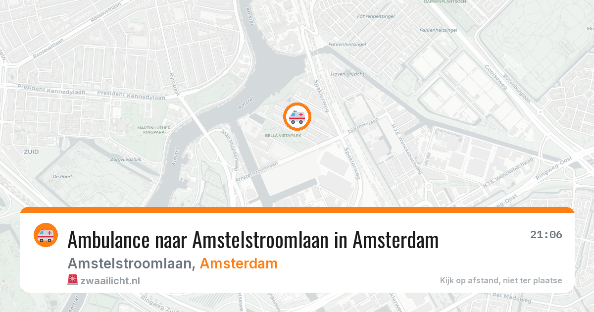 Ambulance naar Amstelstroomlaan in Amsterdam — 4 mei 2026