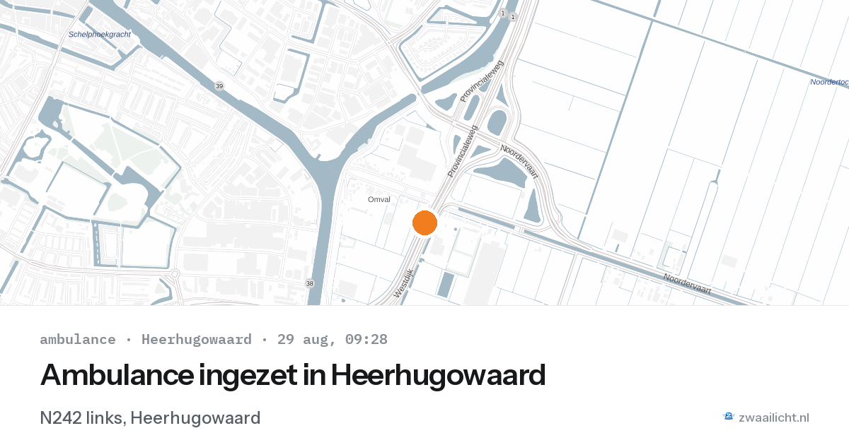 Ambulance ingezet in Heerhugowaard — 29 aug 2026