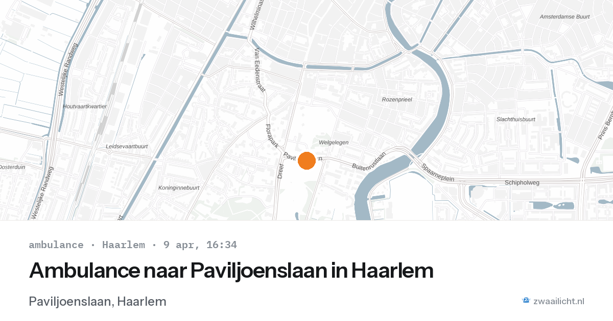 Ambulance naar Paviljoenslaan in Haarlem — 9 apr 2026