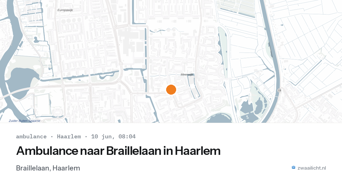 Ambulance naar Braillelaan in Haarlem — 10 jun 2026