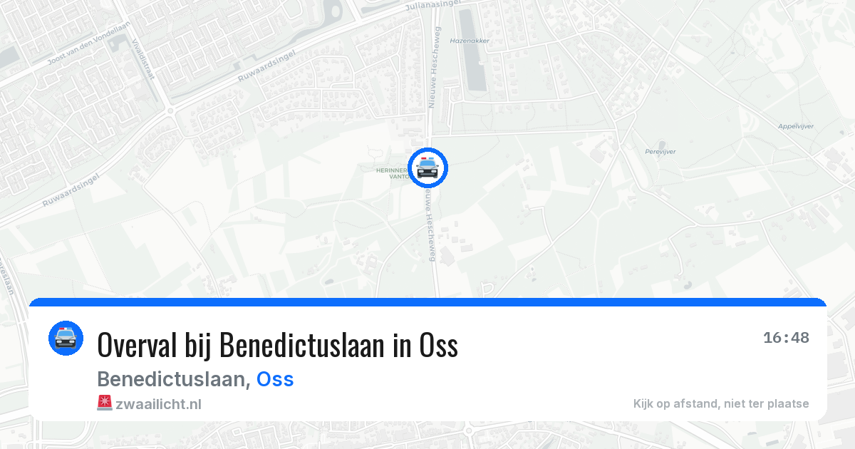 Overval bij Benedictuslaan in Oss — 3 apr 2026