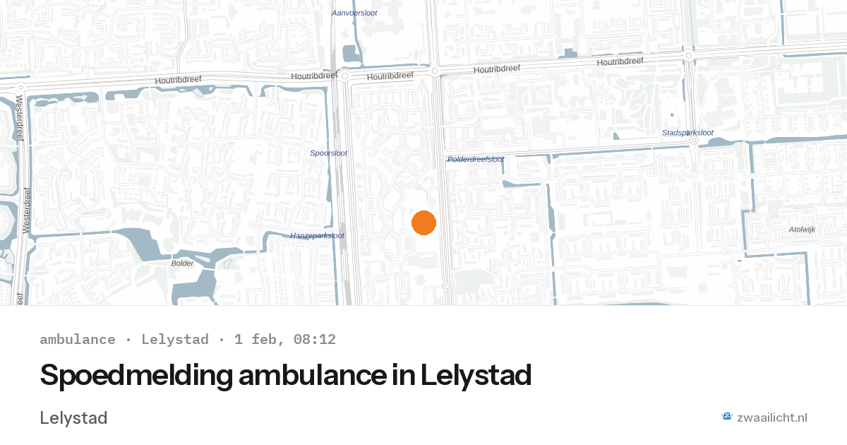 Spoedmelding ambulance in Lelystad — 1 feb 2026