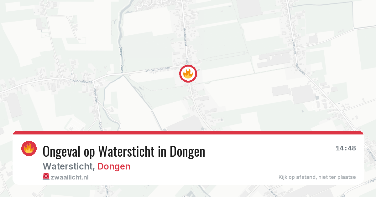 Ongeval op Watersticht in Dongen — 30 jul 2026