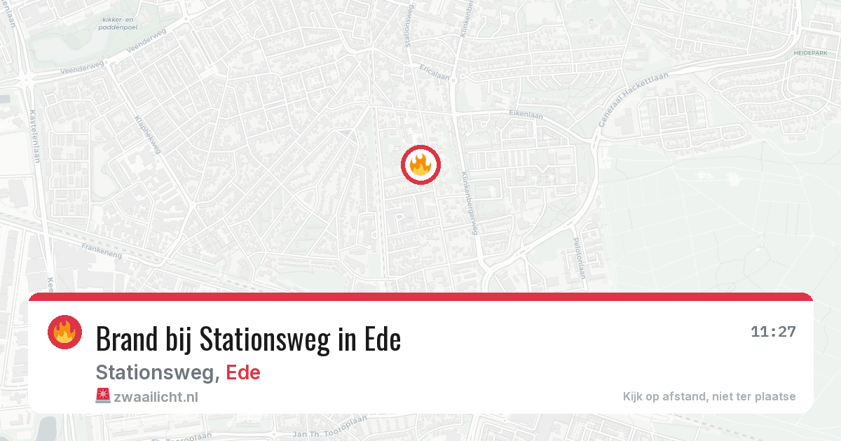 Brand bij Stationsweg in Ede — 25 jun 2026