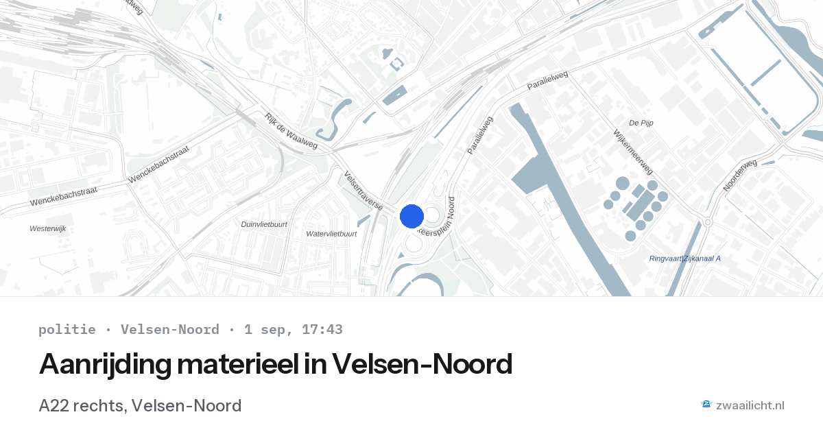 Aanrijding materieel in Velsen-Noord — 1 sep 2026