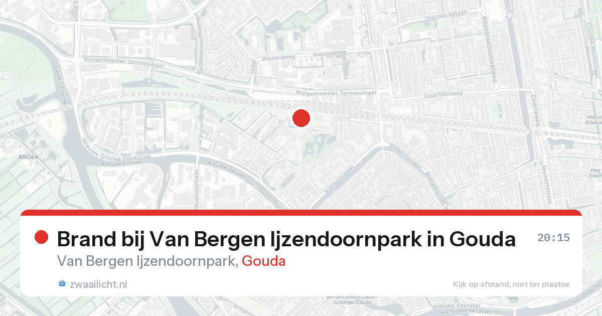 Brand bij Van Bergen Ijzendoornpark in Gouda — 24 aug 2026