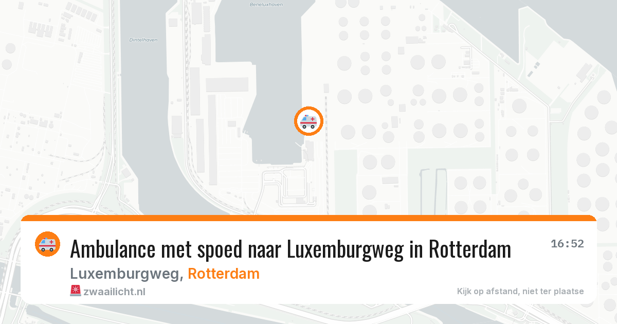 Ambulance met spoed naar Luxemburgweg in Rotterdam — 6 aug 2026