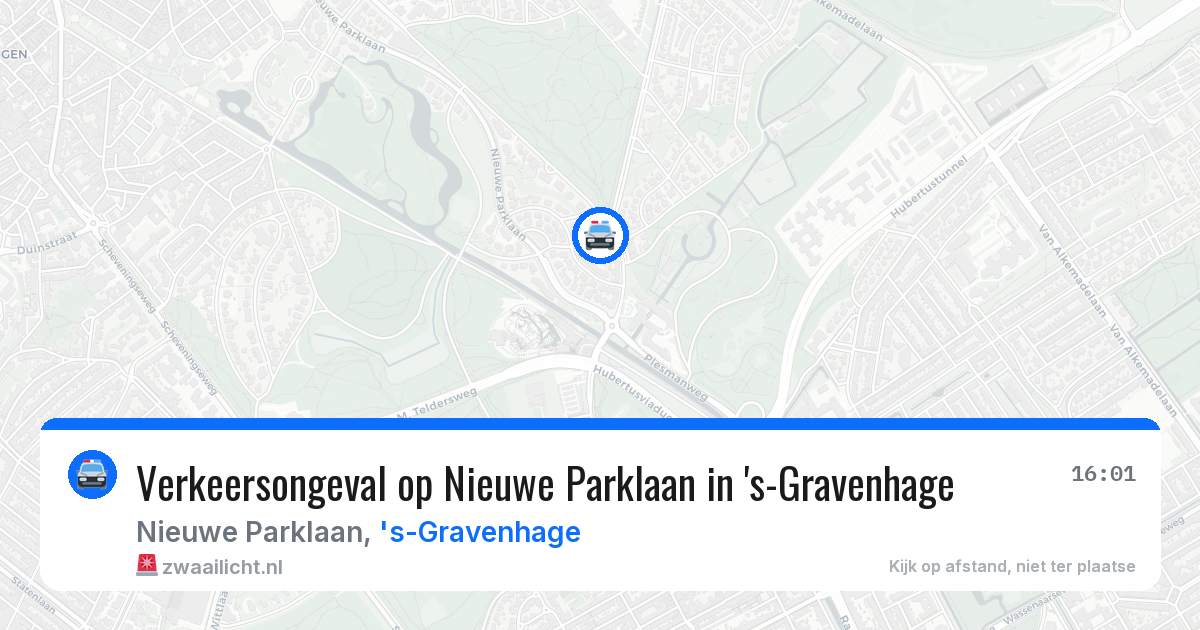 Verkeersongeval op Nieuwe Parklaan in 's-Gravenhage — 18 mei 2026
