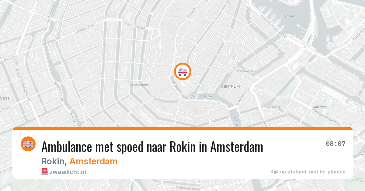 Ambulance met spoed naar Rokin in Amsterdam — 30 mrt 2026
