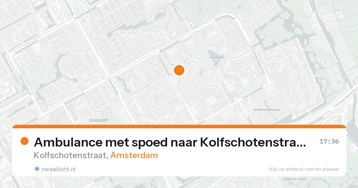 Ambulance met spoed naar Kolfschotenstraat in Amsterdam — 16 jun 2026