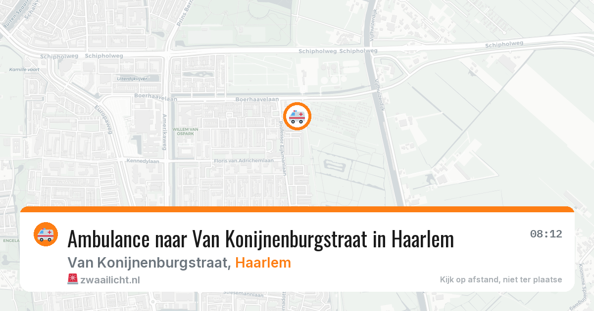 Ambulance naar Van Konijnenburgstraat in Haarlem — 6 jul 2026