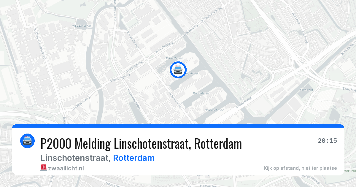 P2000 Melding Linschotenstraat, Rotterdam — 9 aug 2026