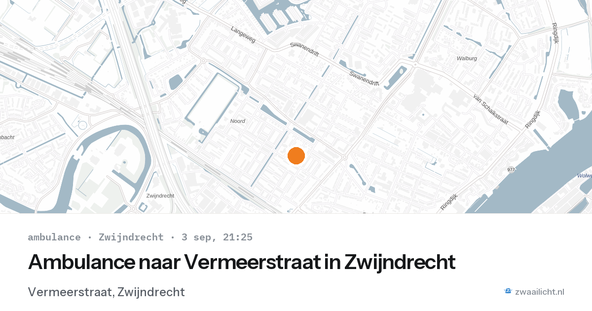 Ambulance naar Vermeerstraat in Zwijndrecht — 3 sep 2026
