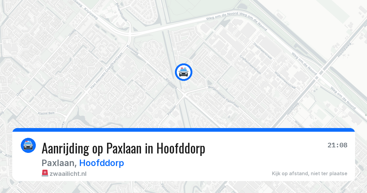 Aanrijding op Paxlaan in Hoofddorp — 30 jun 2026
