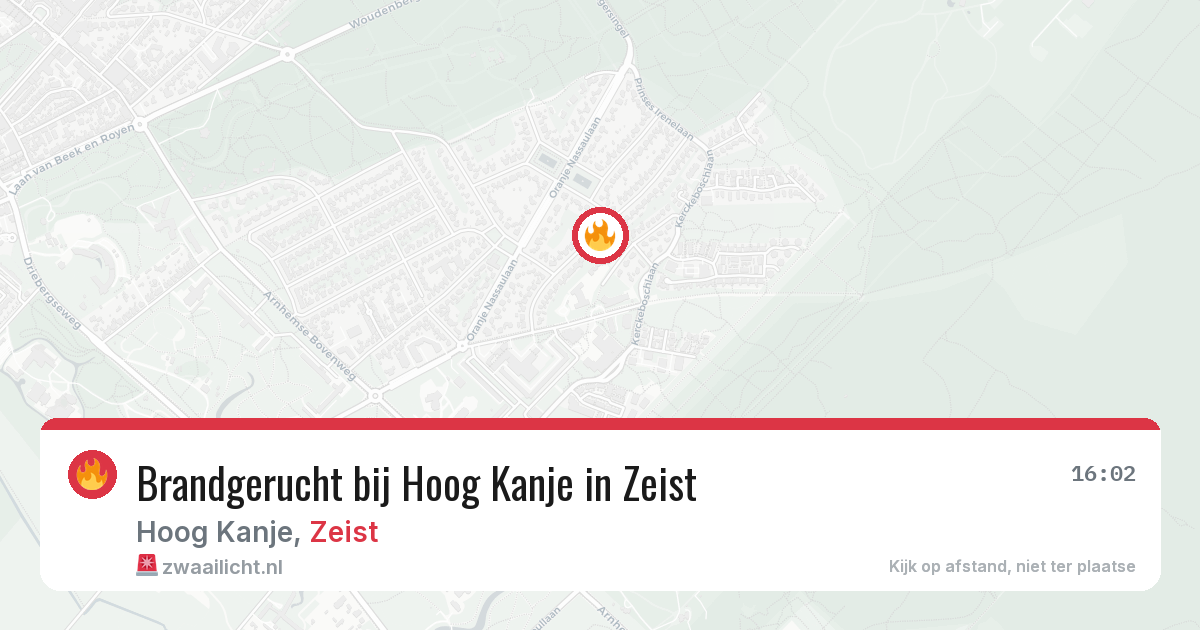 Brandgerucht bij Hoog Kanje in Zeist — 28 mei 2026