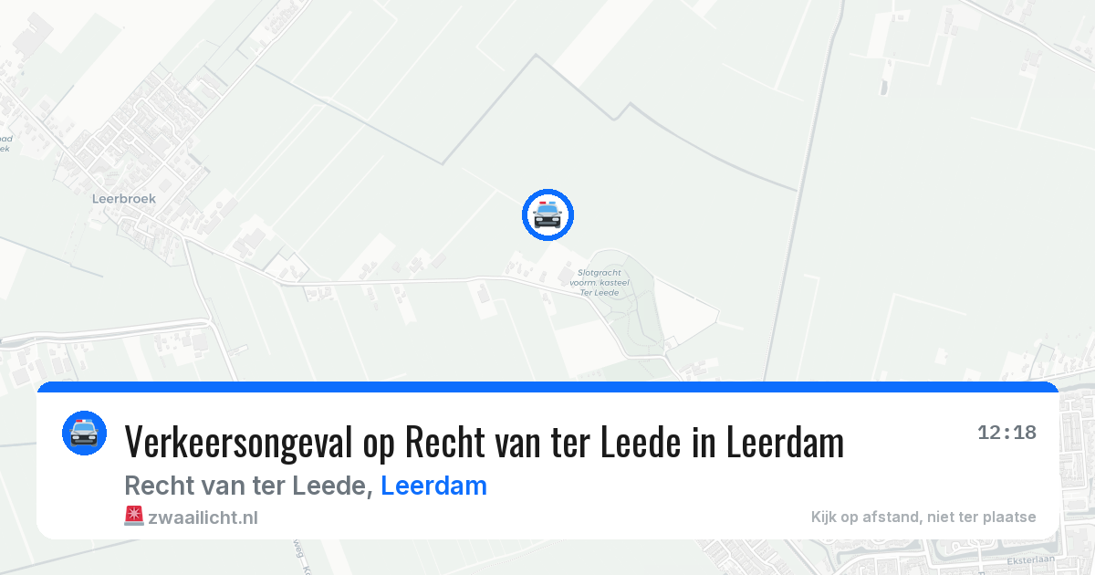 Verkeersongeval op Recht van ter Leede in Leerdam — 30 jun 2026
