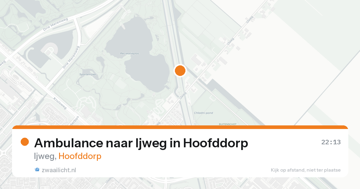 Ambulance naar Ijweg in Hoofddorp — 20 mei 2026