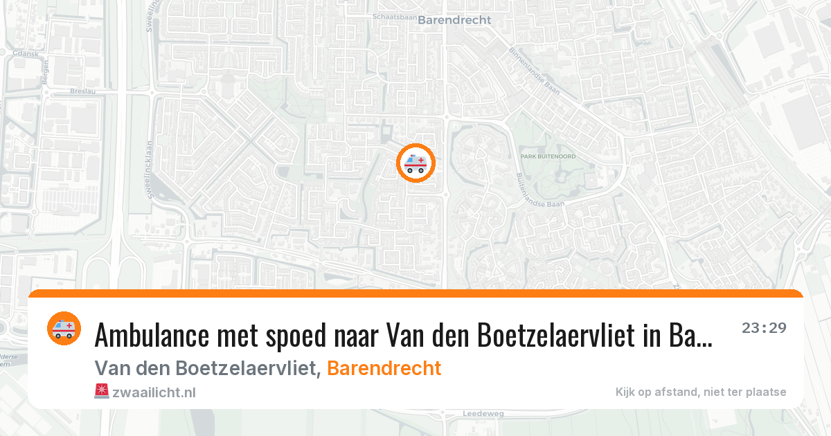 Ambulance met spoed naar Van den Boetzelaervliet in Barendrecht — 11 feb 2026