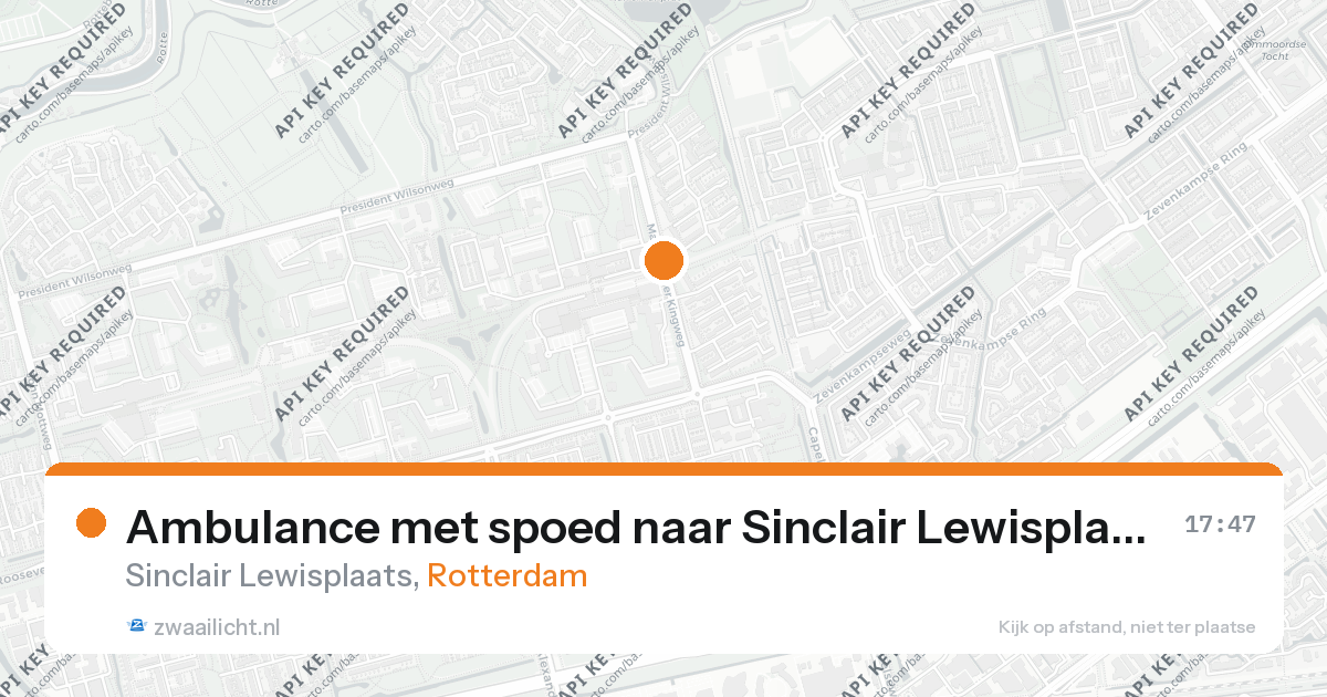 Ambulance met spoed naar Sinclair Lewisplaats in Rotterdam — 25 aug 2026