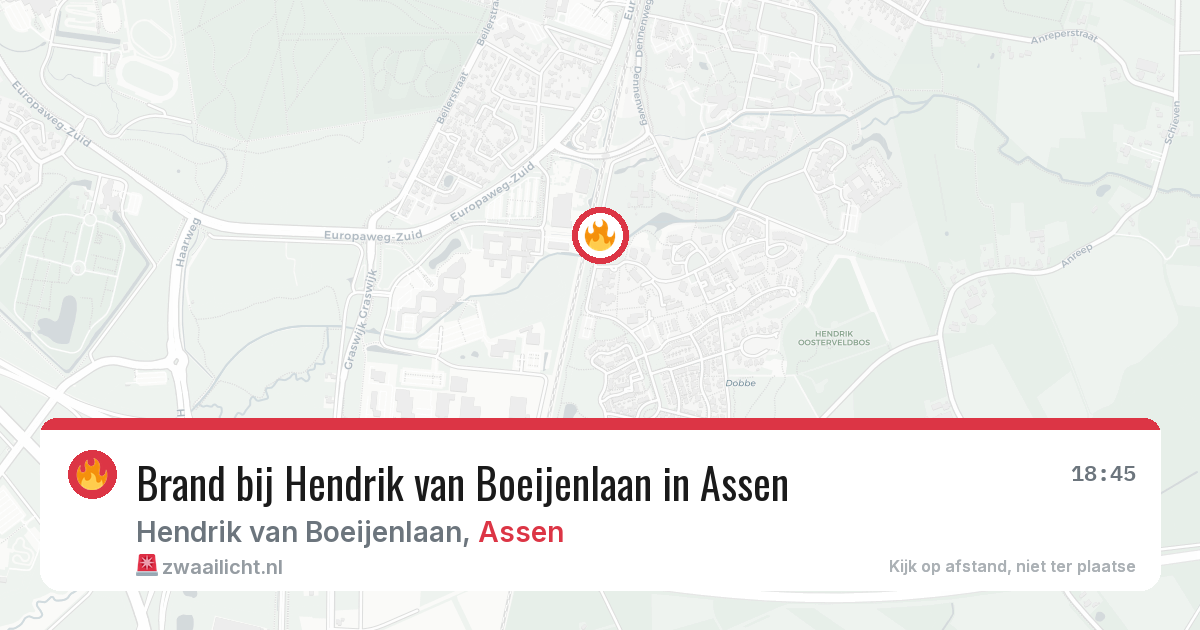 Brand bij Hendrik van Boeijenlaan in Assen — 5 mei 2026