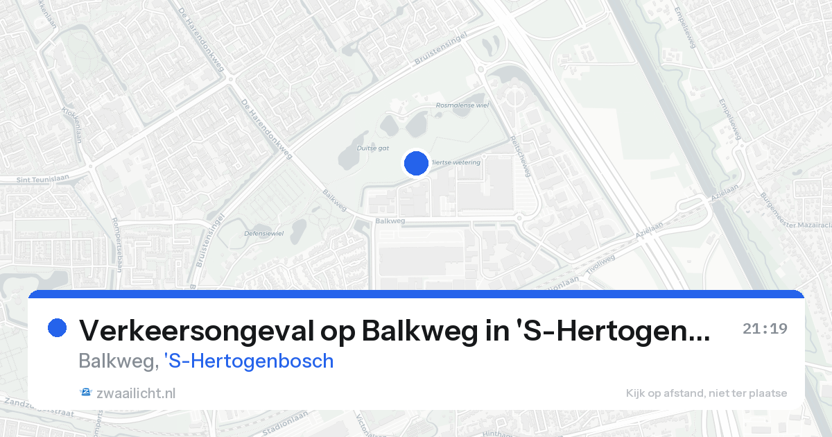 Verkeersongeval op Balkweg in 'S-Hertogenbosch — 16 aug 2026