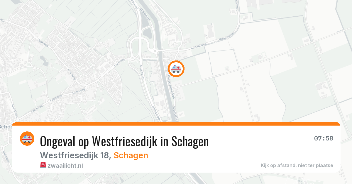 Ongeval op Westfriesedijk in Schagen — 3 mei 2026