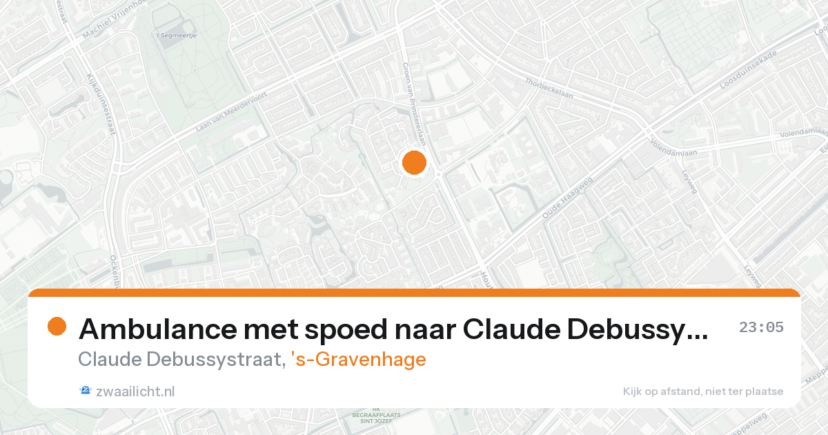 Ambulance met spoed naar Claude Debussystraat in 's-Gravenhage — 17 aug 2026