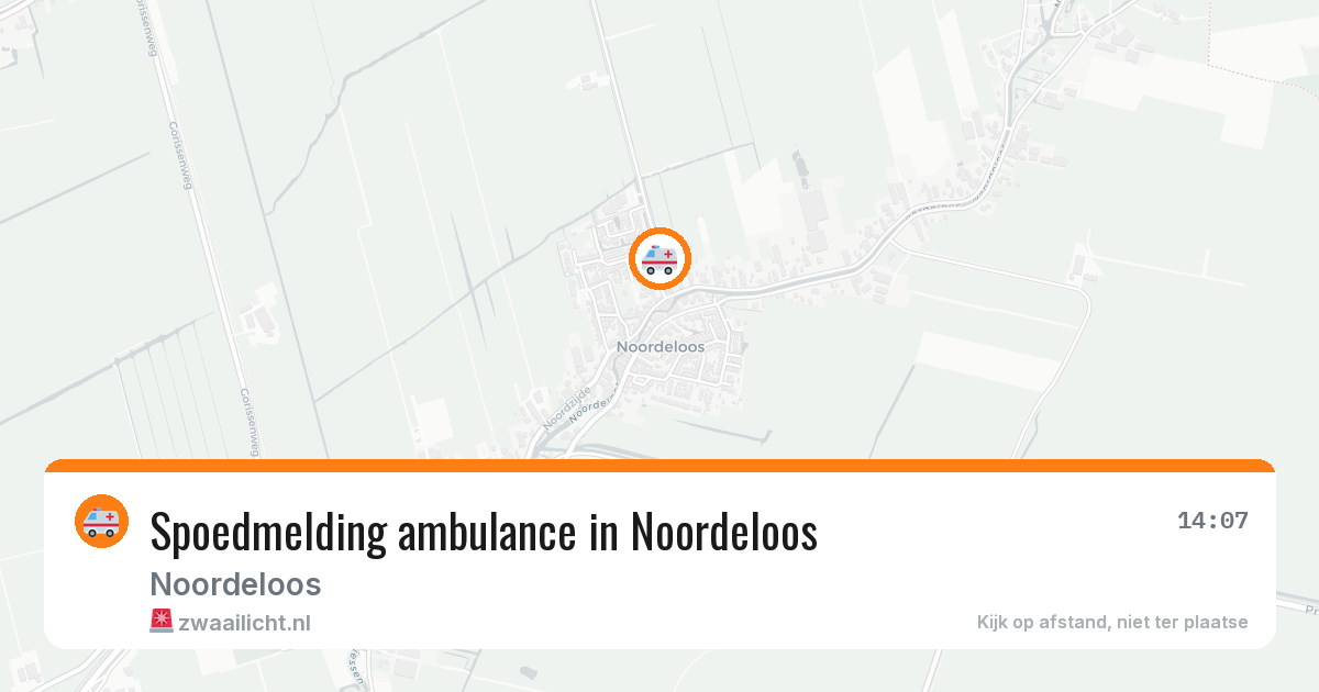 Spoedmelding ambulance in Noordeloos — 6 mei 2026