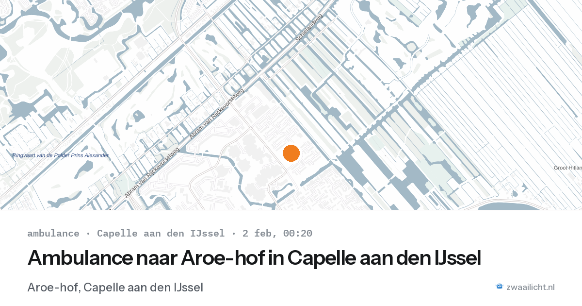Ambulance naar Aroe-hof in Capelle aan den IJssel — 1 feb 2026
