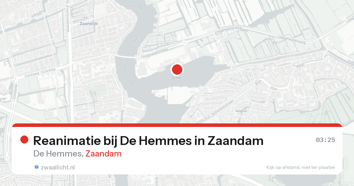 Reanimatie bij De Hemmes in Zaandam — 22 aug 2026