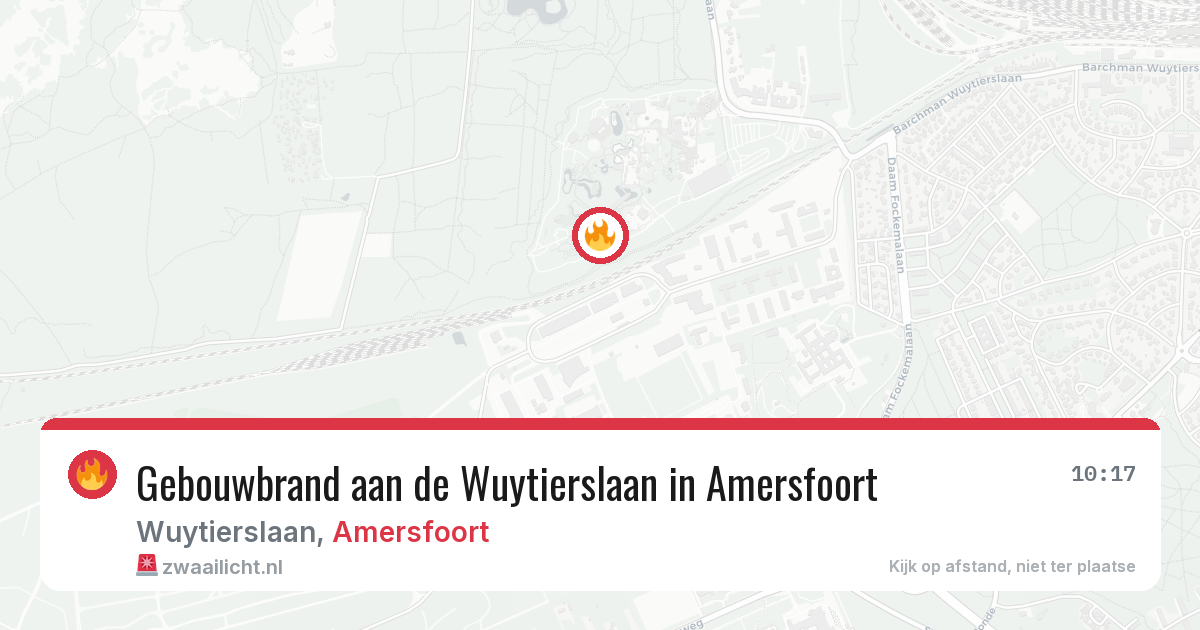 Gebouwbrand aan de Wuytierslaan in Amersfoort — 28 jun 2026