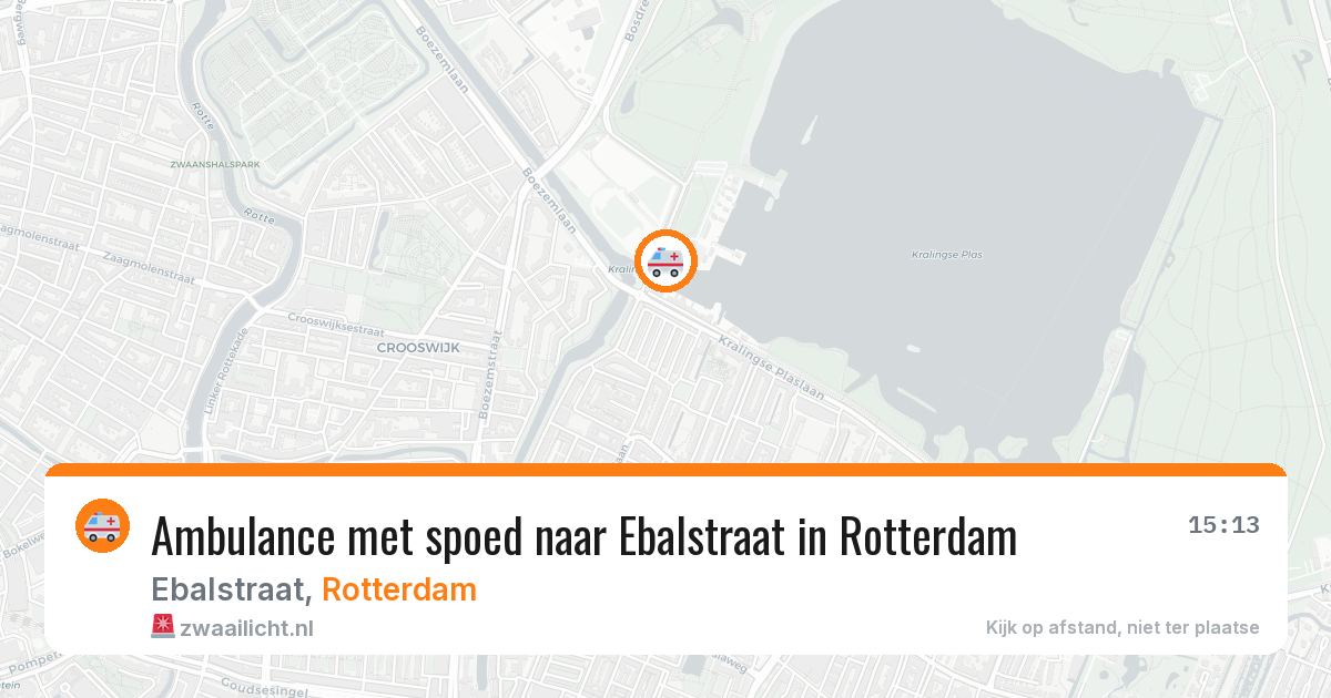 Ambulance met spoed naar Ebalstraat in Rotterdam — 17 jun 2026