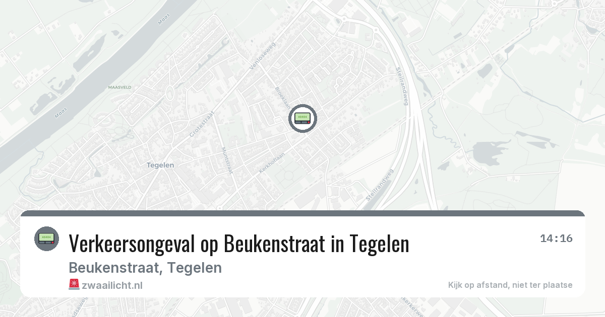 Verkeersongeval op Beukenstraat in Tegelen — 23 feb 2026