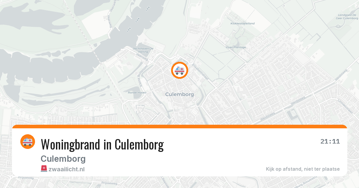 Woningbrand in Culemborg — 29 mrt 2026