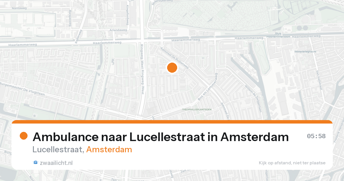 Ambulance naar Lucellestraat in Amsterdam — 21 aug 2026