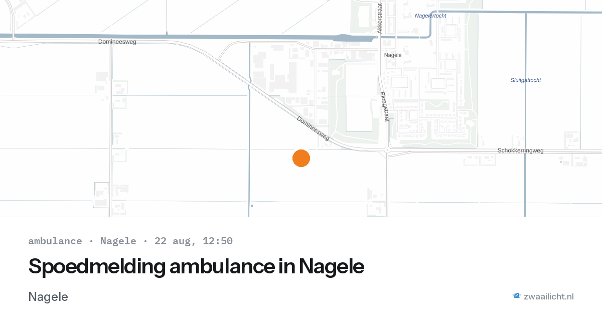 Spoedmelding ambulance in Nagele — 22 aug 2026