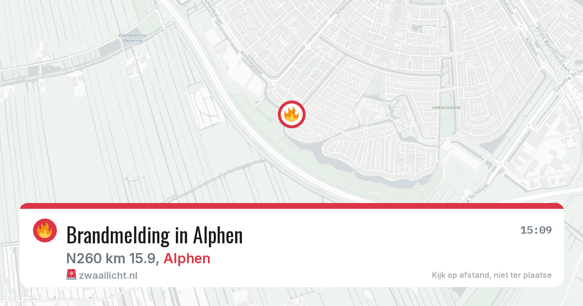Brandmelding in Alphen — 11 jun 2026