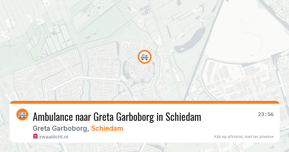 Ambulance naar Greta Garboborg in Schiedam — 20 mei 2026