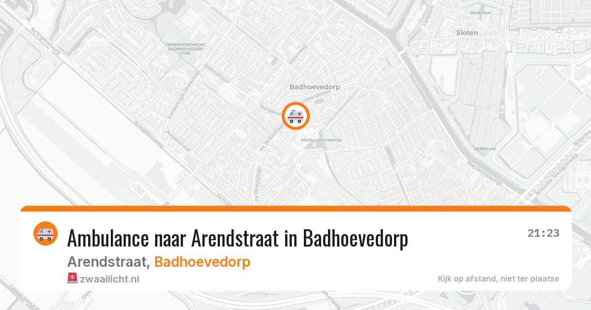 Ambulance naar Arendstraat in Badhoevedorp — 26 mei 2026