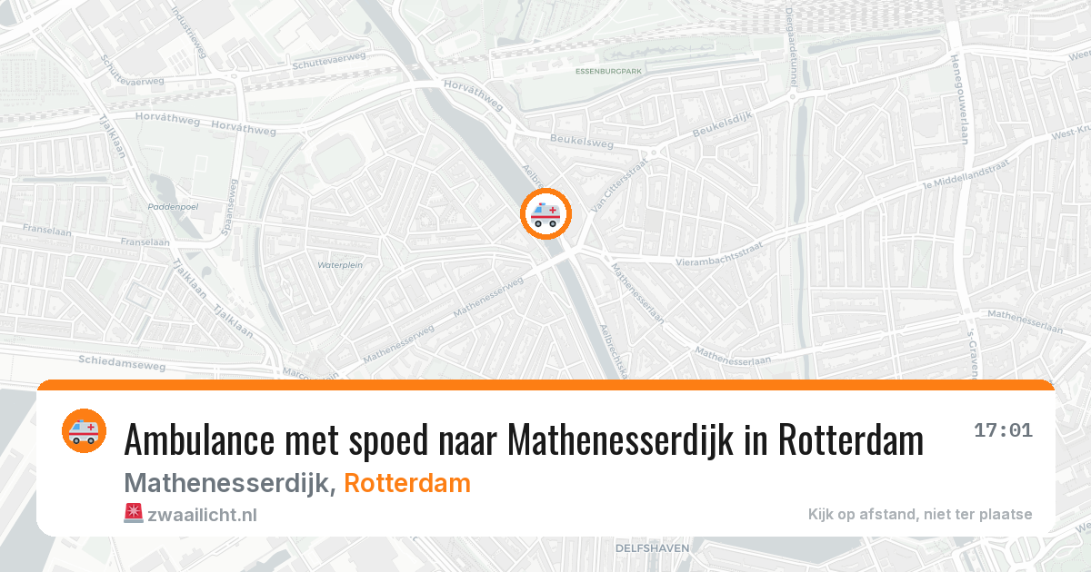 Ambulance met spoed naar Mathenesserdijk in Rotterdam — 29 jun 2026